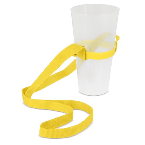PORTE-VERRE LANYARD "RIKI" - Jaune