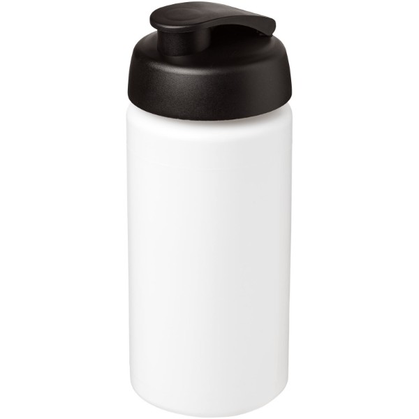 Baseline® Plus grip 500 ml flip lid sport bottle - White / Solid Black