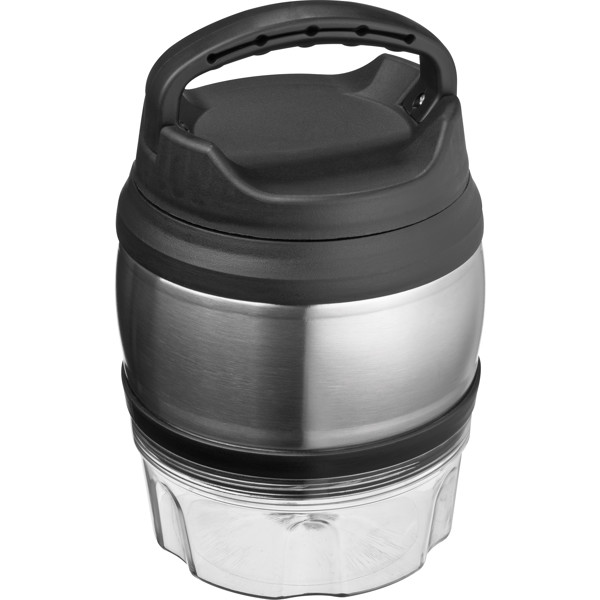 Lunch box with carrying handle GIOIA - Silvergrey