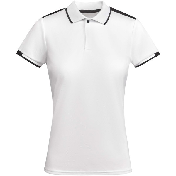 Polo de sport Tamil à manches courtes pour femme - Blanc / Noir / S