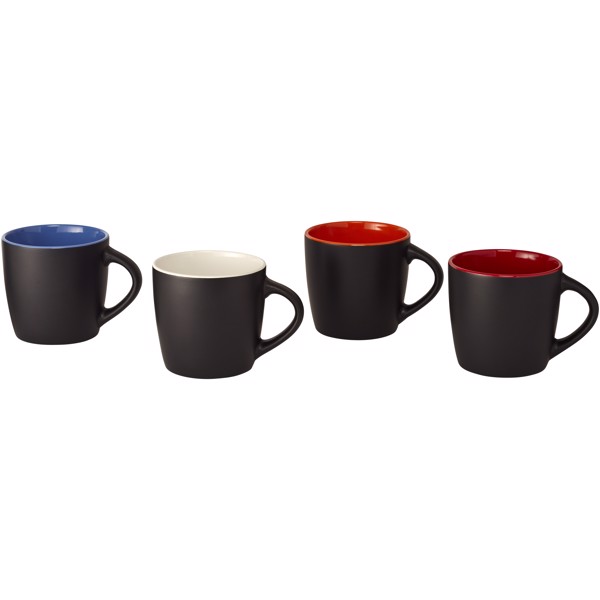 Tazza in ceramica Riviera da 340 ml - Nero / Bianco
