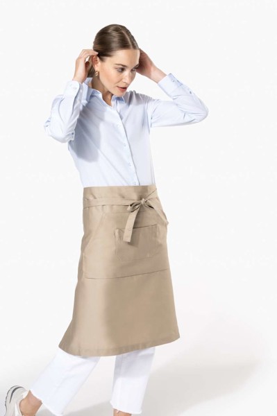 Polycotton Long Apron - White