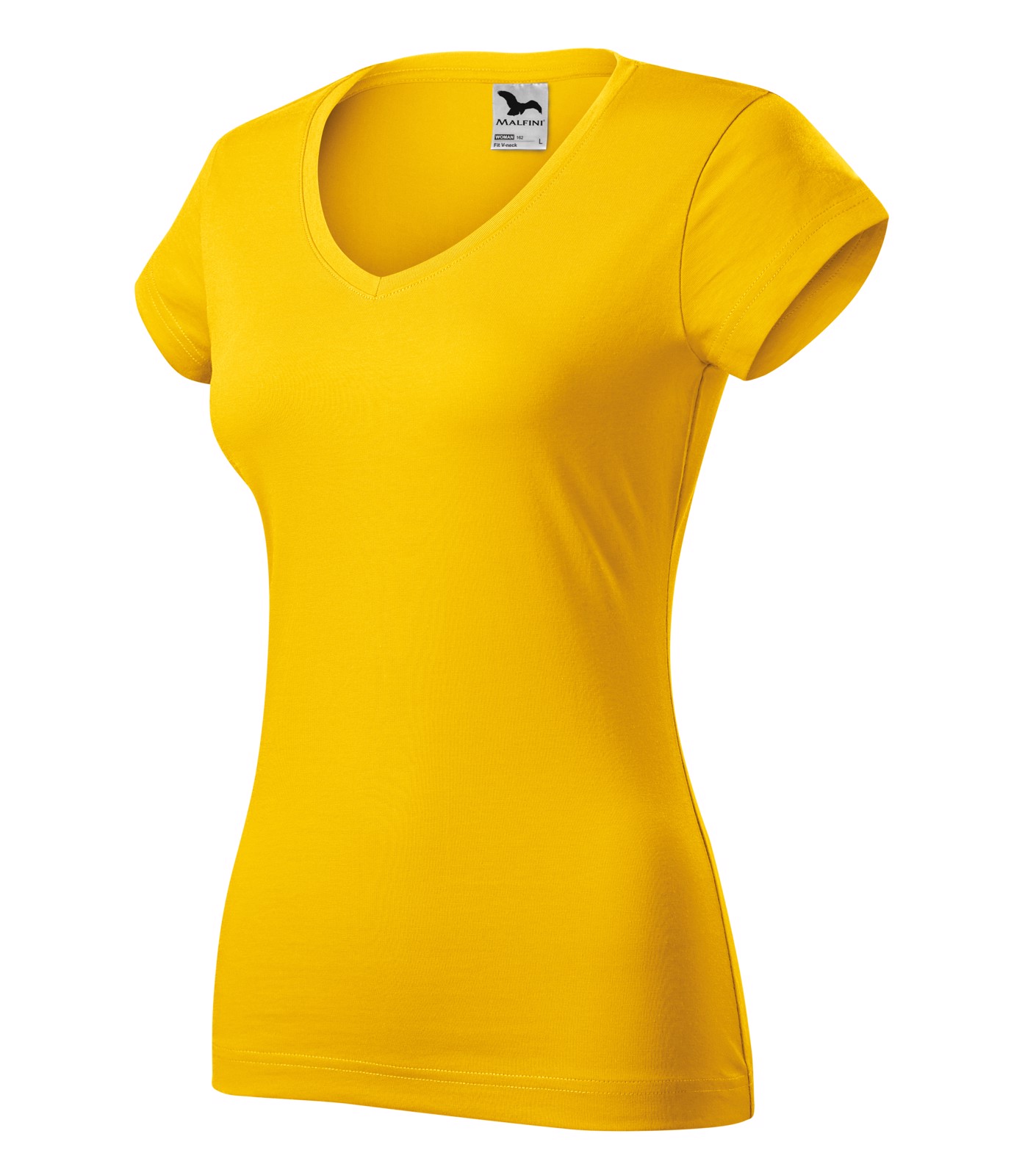 Tričko dámské Malfini Fit V-neck - Žlutá / XS