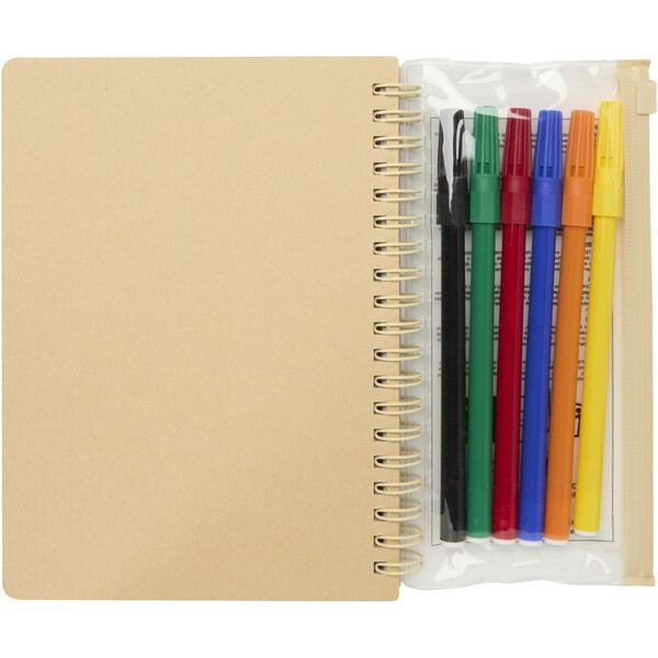 Squiggle B6 hard cover notebook and markers set