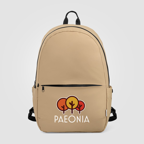 Mercer Recycled Nylon Luggage Strap 38 cm Laptop Backpack – 15L - Tan / Heat transfer