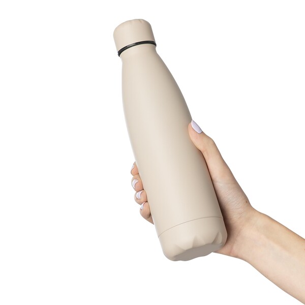 Recycled double-walled drinking bottle 500 ml Sunny - beige