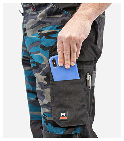 Pracovné Nohavice Pánske Rimeck® Vertex Camo - Camouflage Petrol / 60