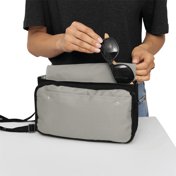Bike handlebar bag 600D polyester, detachable strap