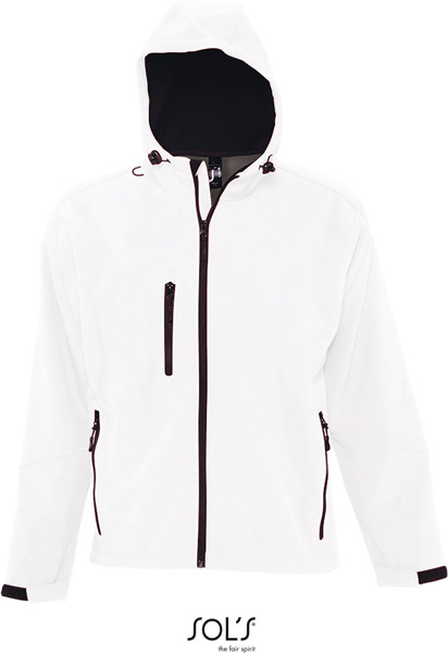 Men's Hooded 3-Layer Softshell Jacket SOL'S | Replay Men - White / M