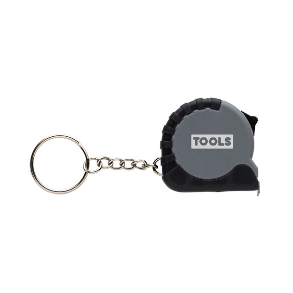 MeasureMate RCS reycled ABS 1 meter tape keychain - Grey