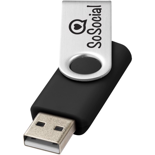 Begrænse Lege med Løs Rotate-basic 8GB USB flash drive - Solid Black / Silver