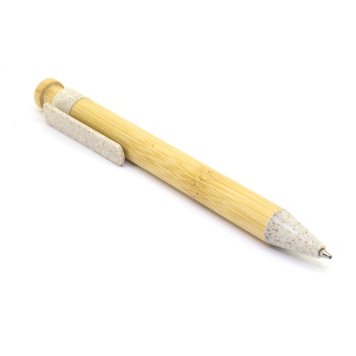 BOLIGRAFO DE BAMBÚ Y FIBRA DE TRIGO