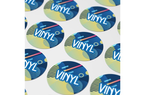 Vinyl Sticker Round Ø 30 mm - White