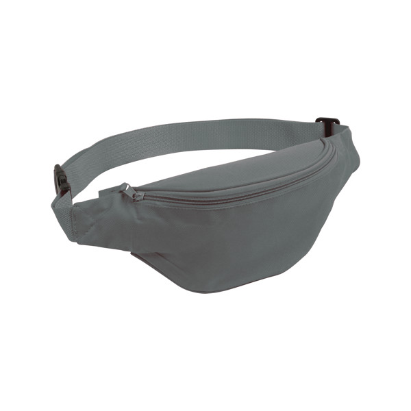 Gürteltasche Aus 600D Polyester Mit 1 Tasche, Verstellbarer Gürtel Mit Clip-Verschluss - Grau