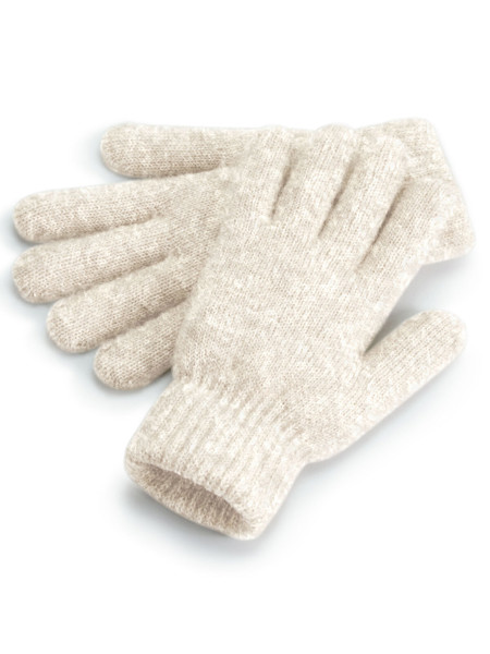 Cosy Ribbed Cuff Gloves - Grey Marl