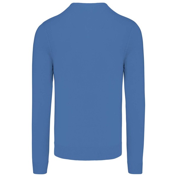 Men’S V-Neck Jumper - Light Royal Blue / 4XL