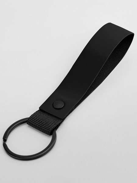 Matte PU Keyring - Black