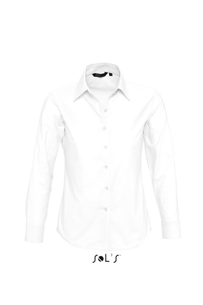 Sol's Embassy - Long Sleeve Oxford Women's Shirt - White / L