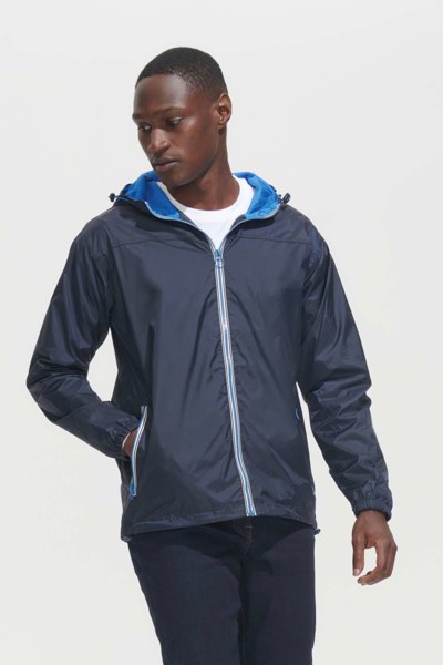 Sol's Skate - Unisex Lined Windbreaker - Black / Dark Grey / M