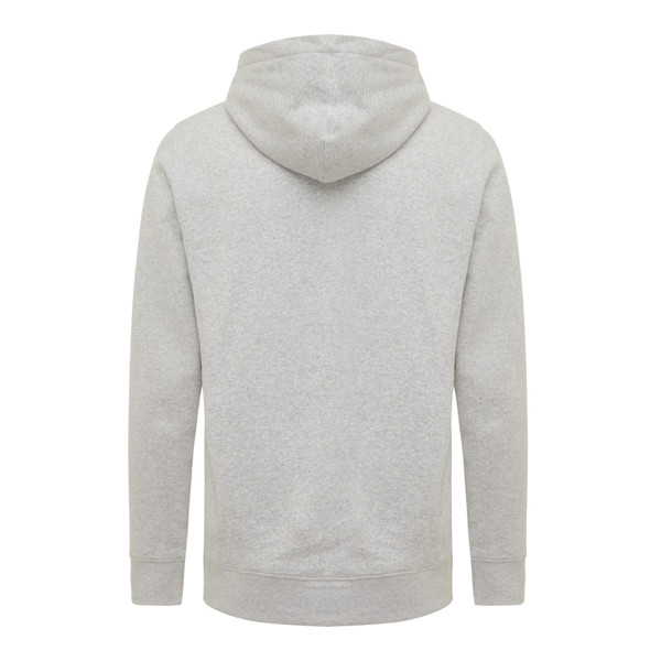 Mikina s kapucí a bočními kapsami Iqoniq Yengo z rec. bavlny - Light Heather Grey / 4XL