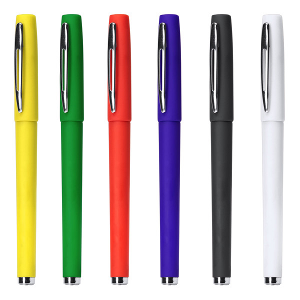 Coloma Roller Pen - White / BLUE INK