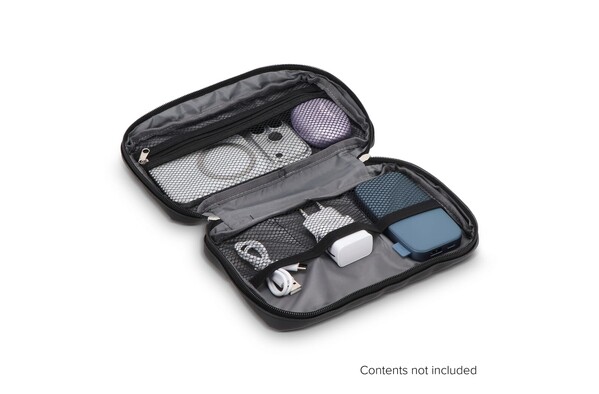 Sac organiseur Napa 210D enduit PU rPET 22 x 13 x 4 cm - Noir