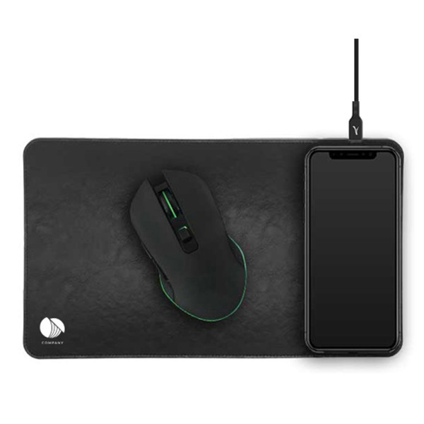 NEZUMI - TAPIS DE SOURIS AVEC CHARGEUR INDUCTION, NOIR