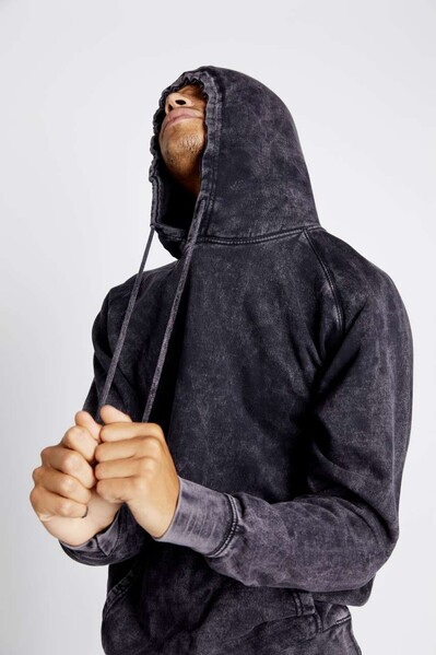 Vintage Raglan Hoodie - Vintage Black / L