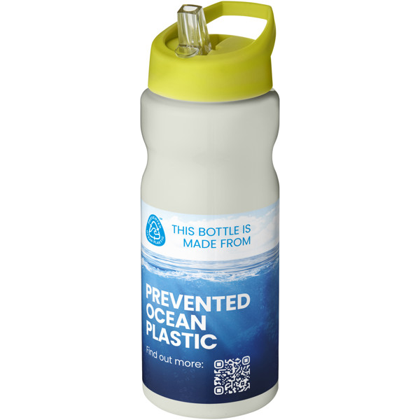Bouteille de sport H2O Active® Eco Base 650ml couvercle bec verseur - Ivoire / Citron vert