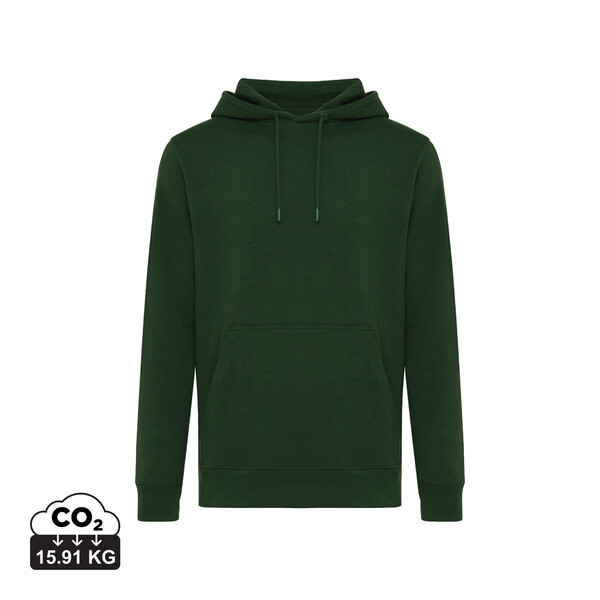 Ľahká mikina s kapucňou IQONIQ Rila z recykl. bavlny - Forest Green / XXL