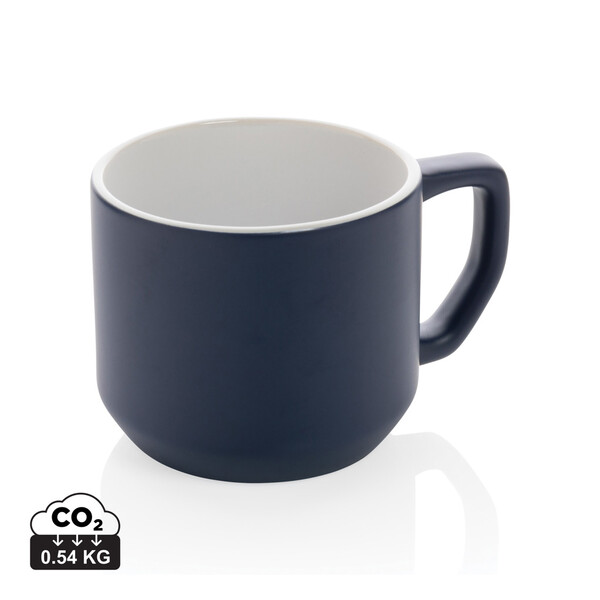 Mug 350ml moderne en céramique - Bleu Marine