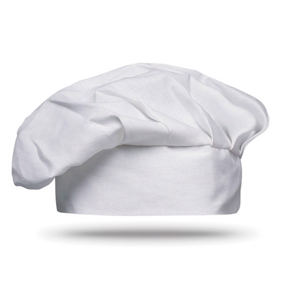 Toque de chef en coton 130g/m2 - Blanc