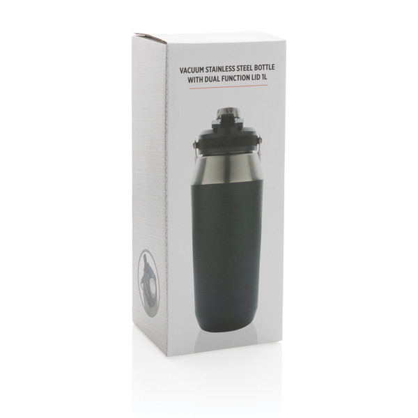 Vacuum stainless steel dual function lid bottle 1L - Navy