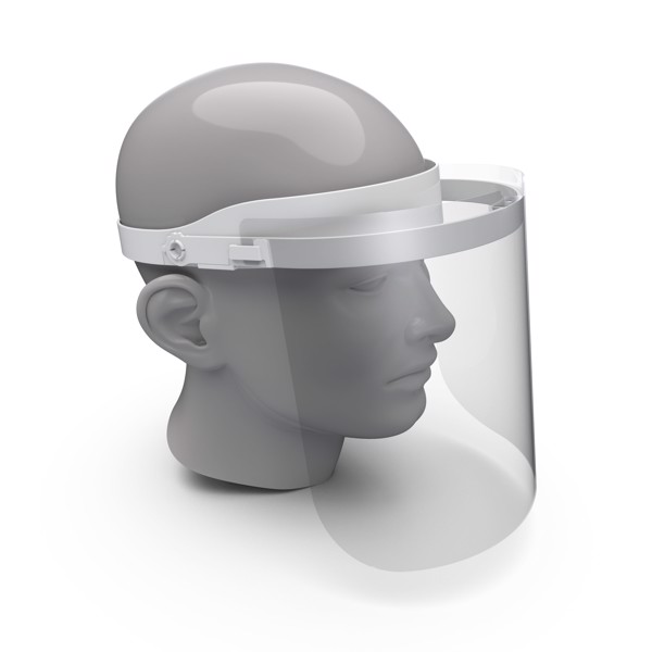 Gesichtsvisier "Protection" - Weiss / Transparent
