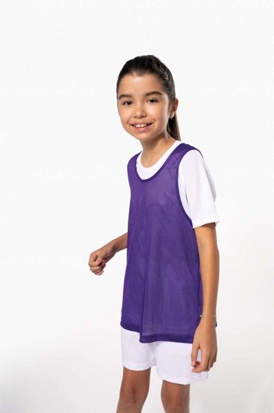 Kid's Lightweight Mesh Multisport Bib - White / 6/10