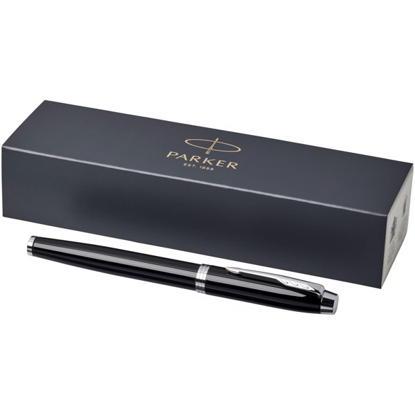 Parker IM fountain pen (blue ink) - Black / Chrome