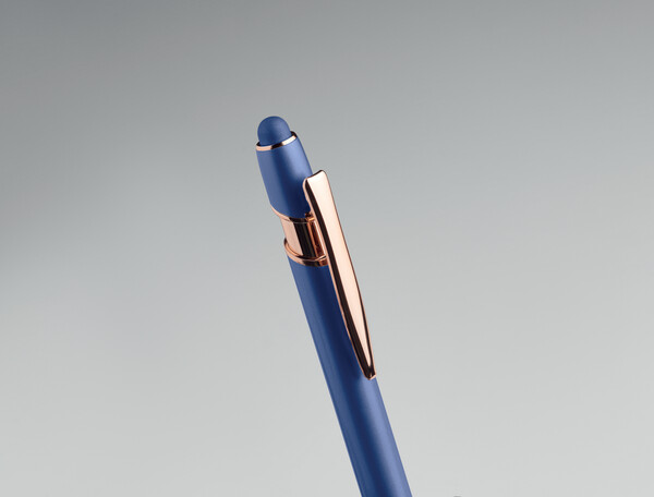 Stylo en aluminium recyclé Scribble - Bleu