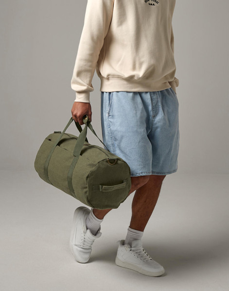 Vintage Canvas Barrel Bag - Vintage Black / ONE SIZE