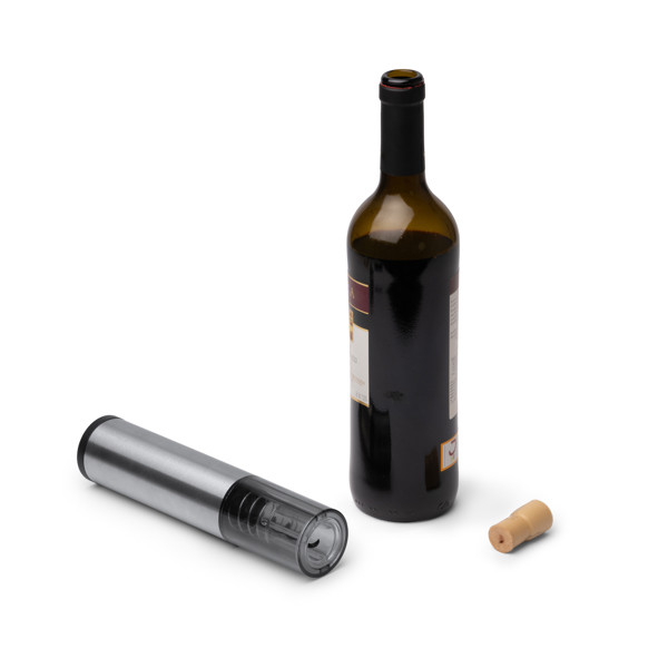 Sacacorchos eléctrico personalizado de acero inoxidable y ABS recargable por USB-C
