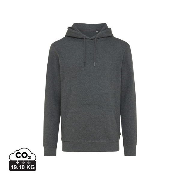 Sweat à capuche en coton recyclé et non teinté Iqoniq Torres - Heather Anthracite / XXXL