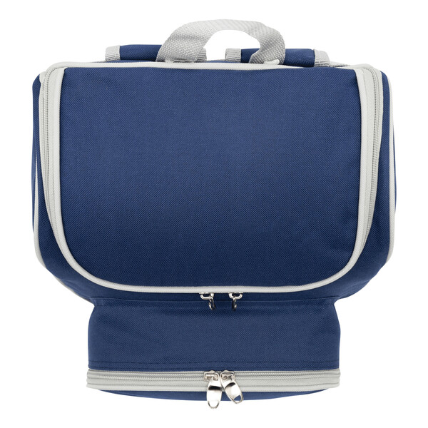 Picnic backpack for 2 persons OUTSIDE - blue / grey