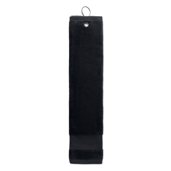 Hitowgo golf towel cotton 40x60 cm, 350 g/m² - Black