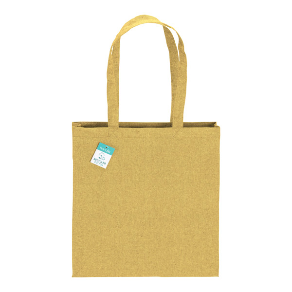 190 G/M2 Recycled Cotton Shopping Bag, Long Handles And Gusset - Yellow