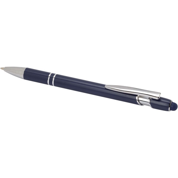 Stylo bille Kish avec finition argentée (encre bleue) - Marine