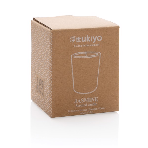 Ukiyo scented candle glass, 80 mm height, 69 mm dia - White