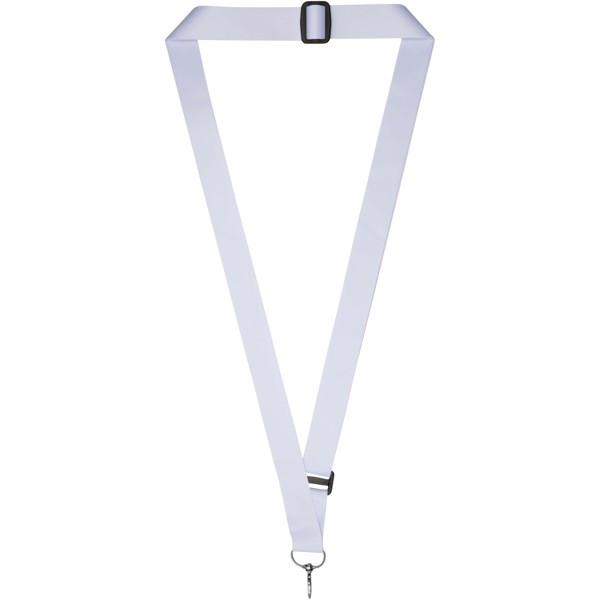 Liv adjustable sublimation lanyard - Black / White