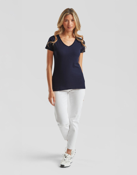 Ladies Valueweight V-Neck T - White / XL