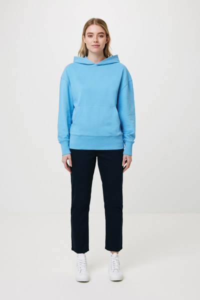 Sweat à capuche en coton recyclé Iqoniq Yoho - Tranquil Blue / M