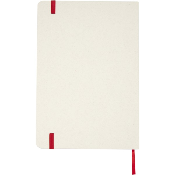 Blocco note formato A5 a righe in carta riciclata Bass - Rosso