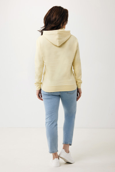 Lehká mikina s kapucí Iqoniq Rila z recykl. bavlny - Cream Yellow / XS